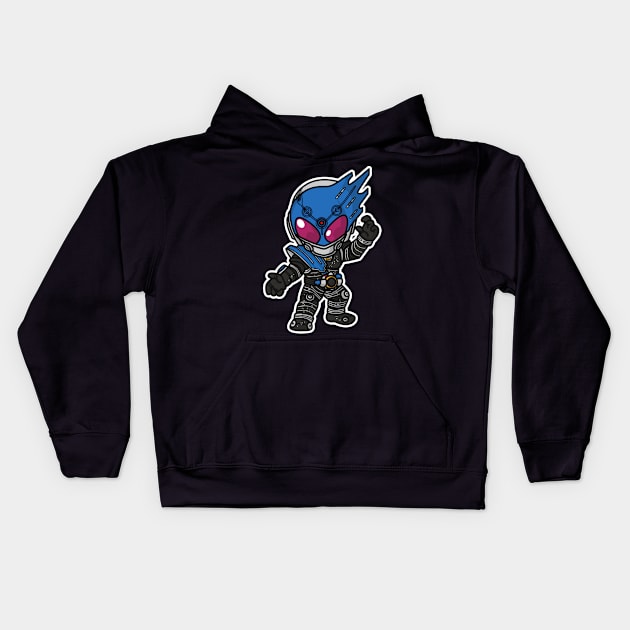 Kamen Rider Meteor Chibi Style Kawaii Kids Hoodie by The Toku Verse